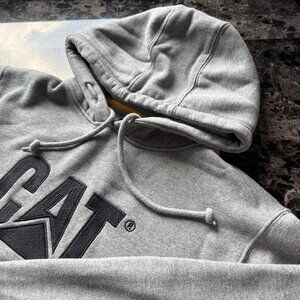 Men’s CAT Pullover Hooded Sweatshirt Casual Workwear Utility Warm Cozy Medium